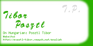 tibor posztl business card